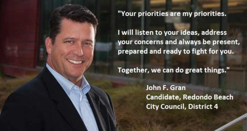 John F Gran, Candidate, Redondo Beach City Council, District 4